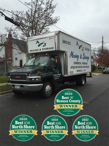 A&J moving truck used for residential moving, commercial moving and even junk removal too.