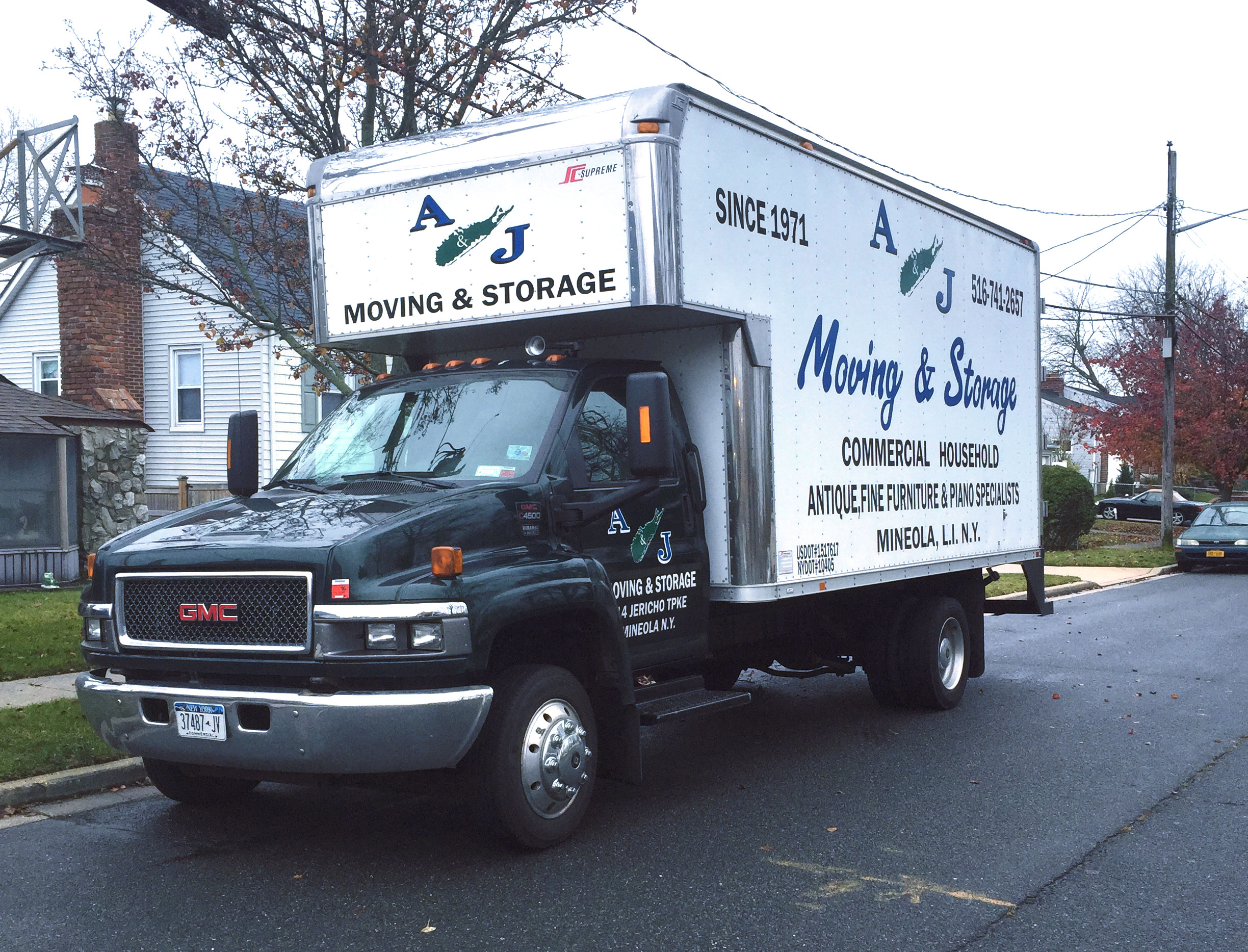 One of our moving trucks at A & J Moving and Storage Inc.